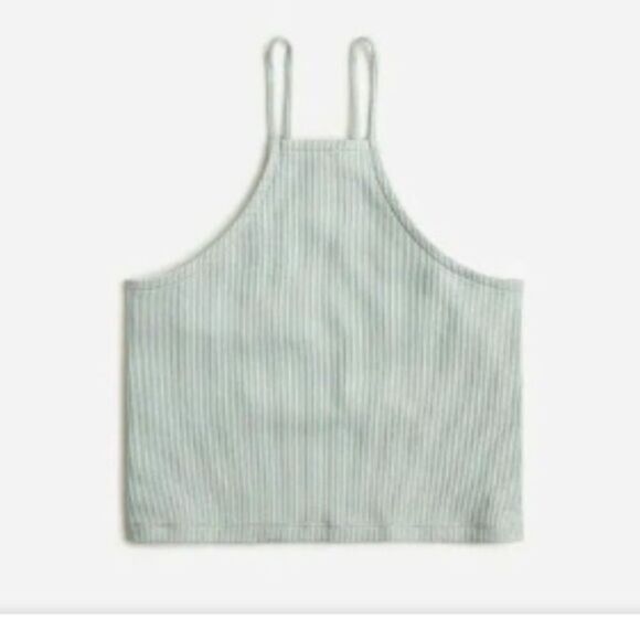 J. Crew Vintage Rib Crop Halter Tank - Picture 1 of 6